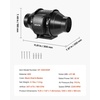image:imageVEVOR 4 Air Filtration Kit 180 CFM Inline Duct Fan with Speed Controller Carbon Filter amp Ducting Ventilation System for Heating Cooling Booster Grow Tents Hydroponics4 Inline Fan