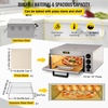 image:imageVEVOR Commercial Pizza Oven Countertop 14 Single Deck Layer 110V 1300W Stainless Steel Electric Pizza Oven with Stone and Shelf Multipurpose Indoor Pizza Maker for Restaurant Home Pretzels BakedSliver