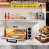 image:imageVEVOR Commercial Pizza Oven Countertop 14 Single Deck Layer 110V 1300W Stainless Steel Electric Pizza Oven with Stone and Shelf Multipurpose Indoor Pizza Maker for Restaurant Home Pretzels BakedSliver