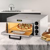 image:imageVEVOR Commercial Pizza Oven Countertop 14 Single Deck Layer 110V 1300W Stainless Steel Electric Pizza Oven with Stone and Shelf Multipurpose Indoor Pizza Maker for Restaurant Home Pretzels BakedSliver
