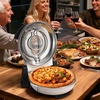 image:imageVEVOR Commercial Pizza Oven Countertop 14 Single Deck Layer 110V 1300W Stainless Steel Electric Pizza Oven with Stone and Shelf Multipurpose Indoor Pizza Maker for Restaurant Home Pretzels BakedWhite