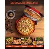 image:imageVEVOR Commercial Pizza Oven Countertop 14 Single Deck Layer 110V 1300W Stainless Steel Electric Pizza Oven with Stone and Shelf Multipurpose Indoor Pizza Maker for Restaurant Home Pretzels BakedRed