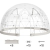 image:imageVEVOR Garden Dome Tent 12 x 72 ft Clear Bubble Tent House for 47 Person  Outdoor Igloo Waterproof PVC Geodesic Dome Greenhouse with Ventilated Window 360 CrystalClear View for Gardens Patios12 x 72 FT