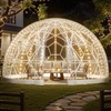 image:imageVEVOR Garden Dome Tent 12 x 72 ft Clear Bubble Tent House for 47 Person  Outdoor Igloo Waterproof PVC Geodesic Dome Greenhouse with Ventilated Window 360 CrystalClear View for Gardens Patios15 x 95 FT