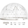 image:imageVEVOR Garden Dome Tent 12 x 72 ft Clear Bubble Tent House for 47 Person  Outdoor Igloo Waterproof PVC Geodesic Dome Greenhouse with Ventilated Window 360 CrystalClear View for Gardens Patios15 x 95 FT