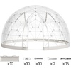 image:imageVEVOR Garden Dome Tent 12 x 72 ft Clear Bubble Tent House for 47 Person  Outdoor Igloo Waterproof PVC Geodesic Dome Greenhouse with Ventilated Window 360 CrystalClear View for Gardens Patios15 x 95 FT