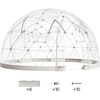 image:imageVEVOR Garden Dome Tent 12 x 72 ft Clear Bubble Tent House for 47 Person  Outdoor Igloo Waterproof PVC Geodesic Dome Greenhouse with Ventilated Window 360 CrystalClear View for Gardens PatiosUpgrade95 ft x 57 FT