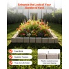 image:imageVEVOR No Dig Garden Edging Border Faux Wood Landscape Edging Flexible Plastic Lawn Edging for Tree Flower Bed Pathway Yard 4 Pack 10 Blocks 4114L x 374 W x 748H 32 Spikes Included BeigeBeige