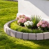 image:imageVEVOR No Dig Garden Edging Border Faux Wood Landscape Edging Flexible Plastic Lawn Edging for Tree Flower Bed Pathway Yard 4 Pack 10 Blocks 4114L x 374 W x 748H 32 Spikes Included BeigeBeige