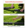 image:imageVEVOR No Dig Garden Edging Border Faux Wood Landscape Edging Flexible Plastic Lawn Edging for Tree Flower Bed Pathway Yard 4 Pack 10 Blocks 4114L x 374 W x 748H 32 Spikes Included BeigeCharcoal Black