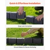 image:imageVEVOR No Dig Garden Edging Border Faux Wood Landscape Edging Flexible Plastic Lawn Edging for Tree Flower Bed Pathway Yard 4 Pack 10 Blocks 4114L x 374 W x 748H 32 Spikes Included BeigeCharcoal Black