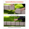 image:imageVEVOR No Dig Garden Edging Border Faux Wood Landscape Edging Flexible Plastic Lawn Edging for Tree Flower Bed Pathway Yard 4 Pack 10 Blocks 4114L x 374 W x 748H 32 Spikes Included BeigeBeige