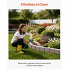 image:imageVEVOR No Dig Garden Edging Border Faux Wood Landscape Edging Flexible Plastic Lawn Edging for Tree Flower Bed Pathway Yard 4 Pack 10 Blocks 4114L x 374 W x 748H 32 Spikes Included BeigeBeige