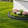image:imageVEVOR No Dig Garden Edging Border Faux Wood Landscape Edging Flexible Plastic Lawn Edging for Tree Flower Bed Pathway Yard 4 Pack 10 Blocks 4114L x 374 W x 748H 32 Spikes Included BeigeCharcoal Black