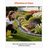 image:imageVEVOR No Dig Garden Edging Border Faux Wood Landscape Edging Flexible Plastic Lawn Edging for Tree Flower Bed Pathway Yard 4 Pack 10 Blocks 4114L x 374 W x 748H 32 Spikes Included BeigeSandstone Gray