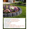 image:imageVEVOR No Dig Garden Edging Border Faux Wood Landscape Edging Flexible Plastic Lawn Edging for Tree Flower Bed Pathway Yard 4 Pack 10 Blocks 4114L x 374 W x 748H 32 Spikes Included BeigeCharcoal Black