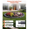 image:imageVEVOR No Dig Garden Edging Border Faux Wood Landscape Edging Flexible Plastic Lawn Edging for Tree Flower Bed Pathway Yard 4 Pack 10 Blocks 4114L x 374 W x 748H 32 Spikes Included BeigeCharcoal Black