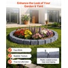image:imageVEVOR No Dig Garden Edging Border Faux Wood Landscape Edging Flexible Plastic Lawn Edging for Tree Flower Bed Pathway Yard 4 Pack 10 Blocks 4114L x 374 W x 748H 32 Spikes Included BeigeSandstone Gray