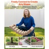 image:imageVEVOR No Dig Garden Edging Border Faux Wood Landscape Edging Flexible Plastic Lawn Edging for Tree Flower Bed Pathway Yard 4 Pack 10 Blocks 4114L x 374 W x 748H 32 Spikes Included BeigeBeige