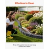 image:imageVEVOR No Dig Garden Edging Border Faux Wood Landscape Edging Flexible Plastic Lawn Edging for Tree Flower Bed Pathway Yard 4 Pack 10 Blocks 4114L x 374 W x 748H 32 Spikes Included BeigeCharcoal Black