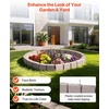 image:imageVEVOR No Dig Garden Edging Border Faux Wood Landscape Edging Flexible Plastic Lawn Edging for Tree Flower Bed Pathway Yard 4 Pack 10 Blocks 4114L x 374 W x 748H 32 Spikes Included BeigeBeige