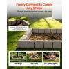 image:imageVEVOR No Dig Garden Edging Border Faux Wood Landscape Edging Flexible Plastic Lawn Edging for Tree Flower Bed Pathway Yard 4 Pack 10 Blocks 4114L x 374 W x 748H 32 Spikes Included BeigeBeige