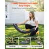 image:imageVEVOR No Dig Garden Edging Border Faux Wood Landscape Edging Flexible Plastic Lawn Edging for Tree Flower Bed Pathway Yard 4 Pack 10 Blocks 4114L x 374 W x 748H 32 Spikes Included BeigeCharcoal Black