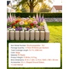 image:imageVEVOR No Dig Garden Edging Border Faux Wood Landscape Edging Flexible Plastic Lawn Edging for Tree Flower Bed Pathway Yard 4 Pack 10 Blocks 4114L x 374 W x 748H 32 Spikes Included BeigeBeige