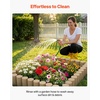 image:imageVEVOR No Dig Garden Edging Border Faux Wood Landscape Edging Flexible Plastic Lawn Edging for Tree Flower Bed Pathway Yard 4 Pack 10 Blocks 4114L x 374 W x 748H 32 Spikes Included BeigeBeige