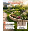 image:imageVEVOR No Dig Garden Edging Border Faux Wood Landscape Edging Flexible Plastic Lawn Edging for Tree Flower Bed Pathway Yard 4 Pack 10 Blocks 4114L x 374 W x 748H 32 Spikes Included BeigeBeige