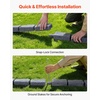 image:imageVEVOR No Dig Garden Edging Border Faux Wood Landscape Edging Flexible Plastic Lawn Edging for Tree Flower Bed Pathway Yard 4 Pack 10 Blocks 4114L x 374 W x 748H 32 Spikes Included BeigeSandstone Gray