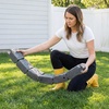 image:imageVEVOR No Dig Garden Edging Border Faux Wood Landscape Edging Flexible Plastic Lawn Edging for Tree Flower Bed Pathway Yard 4 Pack 10 Blocks 4114L x 374 W x 748H 32 Spikes Included BeigeSandstone Gray