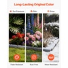 image:imageVEVOR No Dig Garden Edging Border Faux Wood Landscape Edging Flexible Plastic Lawn Edging for Tree Flower Bed Pathway Yard 4 Pack 10 Blocks 4114L x 374 W x 748H 32 Spikes Included BeigeSandstone Gray