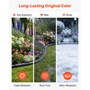 image:imageVEVOR No Dig Garden Edging Border Faux Wood Landscape Edging Flexible Plastic Lawn Edging for Tree Flower Bed Pathway Yard 4 Pack 10 Blocks 4114L x 374 W x 748H 32 Spikes Included BeigeCharcoal Black
