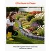image:imageVEVOR No Dig Garden Edging Border Faux Wood Landscape Edging Flexible Plastic Lawn Edging for Tree Flower Bed Pathway Yard 4 Pack 10 Blocks 4114L x 374 W x 748H 32 Spikes Included BeigeSandstone Gray