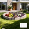 image:imageVEVOR No Dig Garden Edging Border Faux Wood Landscape Edging Flexible Plastic Lawn Edging for Tree Flower Bed Pathway Yard 4 Pack 10 Blocks 4114L x 374 W x 748H 32 Spikes Included BeigeBeige