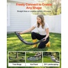 image:imageVEVOR No Dig Garden Edging Border Faux Wood Landscape Edging Flexible Plastic Lawn Edging for Tree Flower Bed Pathway Yard 4 Pack 10 Blocks 4114L x 374 W x 748H 32 Spikes Included BeigeCharcoal Black