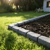 image:imageVEVOR No Dig Garden Edging Border Faux Wood Landscape Edging Flexible Plastic Lawn Edging for Tree Flower Bed Pathway Yard 4 Pack 10 Blocks 4114L x 374 W x 748H 32 Spikes Included BeigeSandstone Gray
