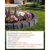 image:imageVEVOR No Dig Garden Edging Border Faux Wood Landscape Edging Flexible Plastic Lawn Edging for Tree Flower Bed Pathway Yard 4 Pack 10 Blocks 4114L x 374 W x 748H 32 Spikes Included BeigeCharcoal Black