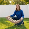 image:imageVEVOR No Dig Garden Edging Border Faux Wood Landscape Edging Flexible Plastic Lawn Edging for Tree Flower Bed Pathway Yard 4 Pack 10 Blocks 4114L x 374 W x 748H 32 Spikes Included BeigeBeige