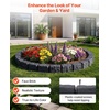 image:imageVEVOR No Dig Garden Edging Border Faux Wood Landscape Edging Flexible Plastic Lawn Edging for Tree Flower Bed Pathway Yard 4 Pack 10 Blocks 4114L x 374 W x 748H 32 Spikes Included BeigeCharcoal Black