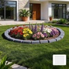 image:imageVEVOR No Dig Garden Edging Border Faux Wood Landscape Edging Flexible Plastic Lawn Edging for Tree Flower Bed Pathway Yard 4 Pack 10 Blocks 4114L x 374 W x 748H 32 Spikes Included BeigeSandstone Gray