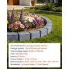 image:imageVEVOR No Dig Garden Edging Border Faux Wood Landscape Edging Flexible Plastic Lawn Edging for Tree Flower Bed Pathway Yard 4 Pack 10 Blocks 4114L x 374 W x 748H 32 Spikes Included BeigeSandstone Gray