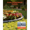 image:imageVEVOR No Dig Garden Edging Border Faux Wood Landscape Edging Flexible Plastic Lawn Edging for Tree Flower Bed Pathway Yard 4 Pack 10 Blocks 4114L x 374 W x 748H 32 Spikes Included BeigeSandstone Gray
