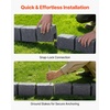 image:imageVEVOR No Dig Garden Edging Border Faux Wood Landscape Edging Flexible Plastic Lawn Edging for Tree Flower Bed Pathway Yard 4 Pack 10 Blocks 4114L x 374 W x 748H 32 Spikes Included BeigeSandstone Gray
