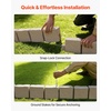 image:imageVEVOR No Dig Garden Edging Border Faux Wood Landscape Edging Flexible Plastic Lawn Edging for Tree Flower Bed Pathway Yard 4 Pack 10 Blocks 4114L x 374 W x 748H 32 Spikes Included BeigeBeige