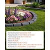 image:imageVEVOR No Dig Garden Edging Border Faux Wood Landscape Edging Flexible Plastic Lawn Edging for Tree Flower Bed Pathway Yard 4 Pack 10 Blocks 4114L x 374 W x 748H 32 Spikes Included BeigeCharcoal Black