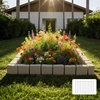 image:imageVEVOR No Dig Garden Edging Border Faux Wood Landscape Edging Flexible Plastic Lawn Edging for Tree Flower Bed Pathway Yard 4 Pack 10 Blocks 4114L x 374 W x 748H 32 Spikes Included BeigeBeige