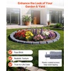 image:imageVEVOR No Dig Garden Edging Border Faux Wood Landscape Edging Flexible Plastic Lawn Edging for Tree Flower Bed Pathway Yard 4 Pack 10 Blocks 4114L x 374 W x 748H 32 Spikes Included BeigeSandstone Gray