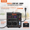 image:imageVEVOR Voltage Auto Converter Transformer 6000VA Heavy Duty Step UpDown Power Transformer 110V to 220V and 220V to 110V with 3 US Outlets 3 EU Outlets LCD Display Circuit Breaker Protection2000W